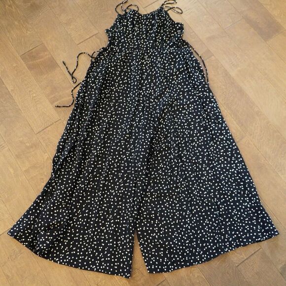 Anthropologie Maeve Finley Polka Dot Super Wide Leg Jumpsuit Sleeveless Size 2 - Picture 3 of 7